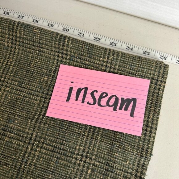 Vintage Escada Wool Blend Check Tweed Trousers in Earthy Tones Size 46 Euro - Picture 11 of 16